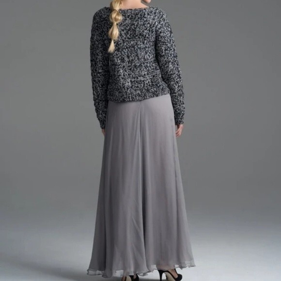 Davina nubby chunky black/white cotton polyester wool blend sweater SM - Picture 2 of 7